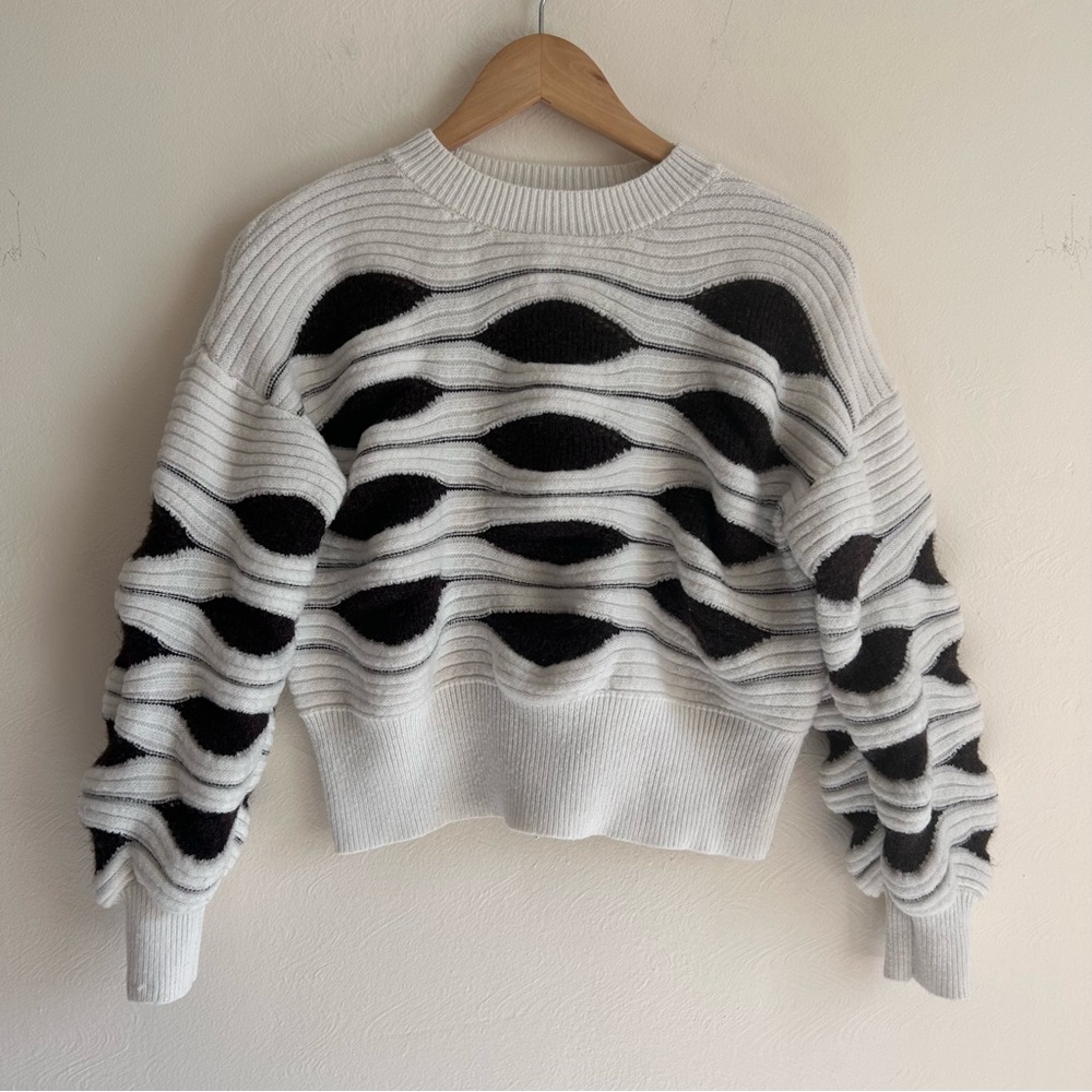 Nanette Lepore Sculptural Textured "Eye" Knit Sweater | Avante Garde Size M